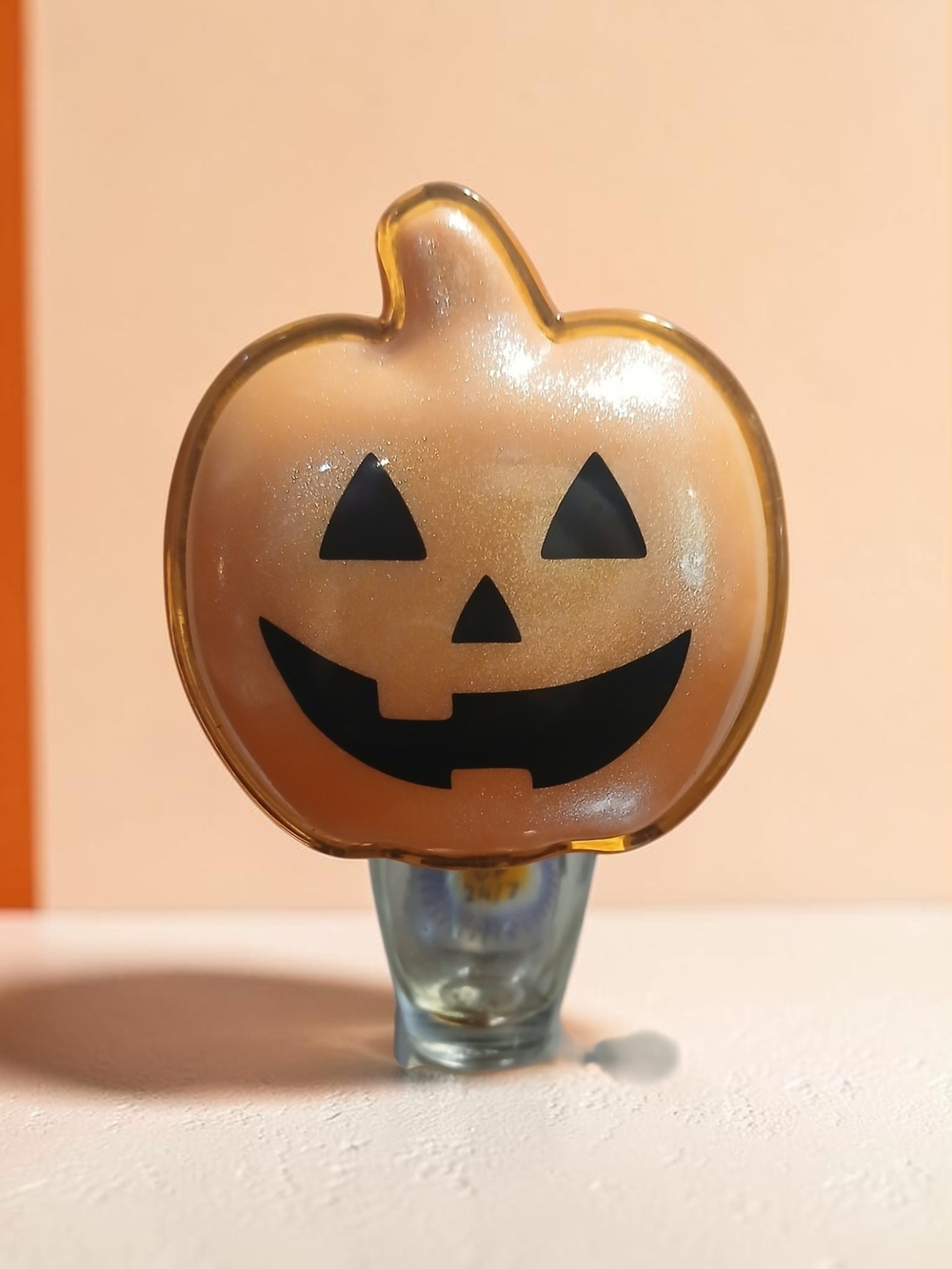 Halloween Pumpkin Jack-O'-Lantern Wallflower Holder- Orange